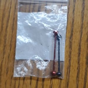 Set of 2 industrial bar earings